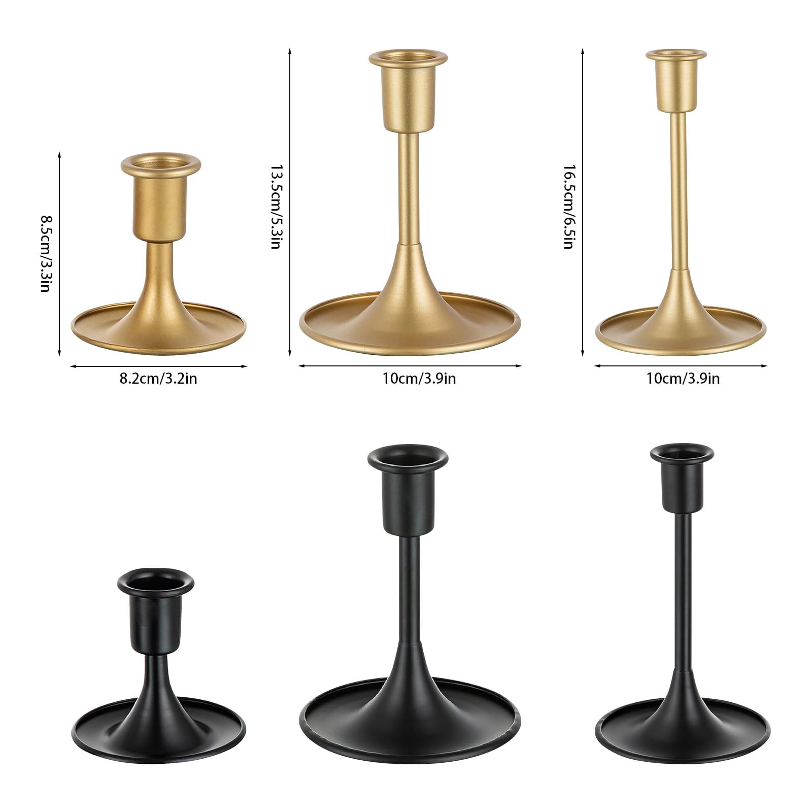 Candlestick, European Style Candle Holder Ornaments, Candlestick Holders Taper Candle Holders Stick Candle Holder for Table Centerpiece Wedding Reception โ image 3