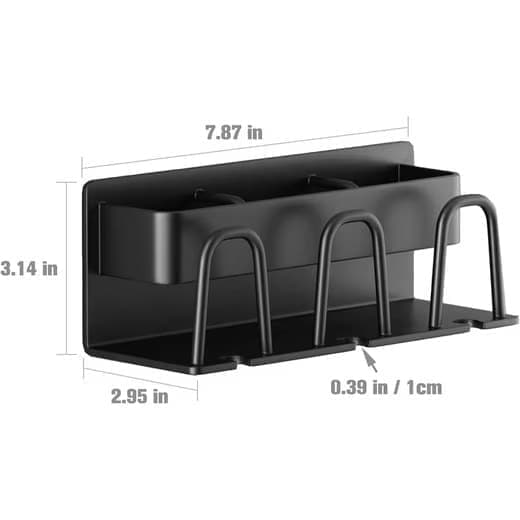 3-Piece Toothbrush Holder with Cup, Wall Mount No Drilling, Aluminum, Compatible with Oral-B, Gold — image 6