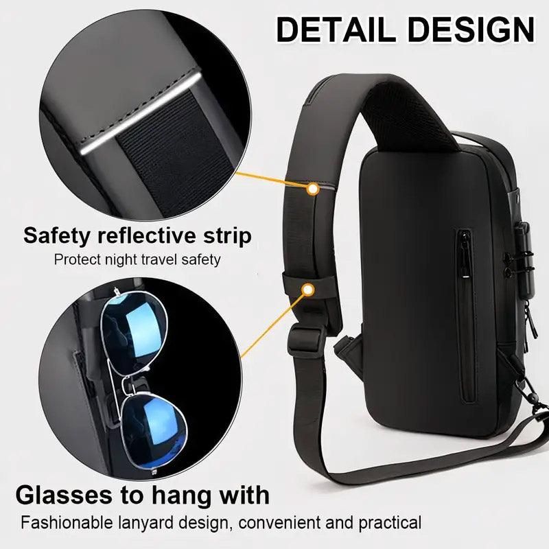 Multi-Function Password Lock Shoulder Bag Anti-Theft Crossbody Sling Bag Travel — image 6