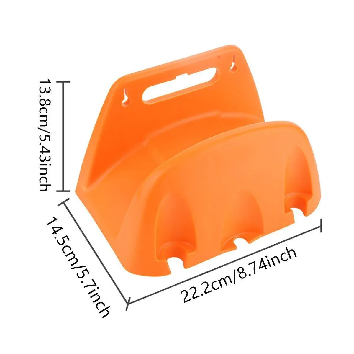 3pcs Wall Mounted Hose Holder Rack Plastic Garden Hose Storage Rack Organizer - Orange โ image 4