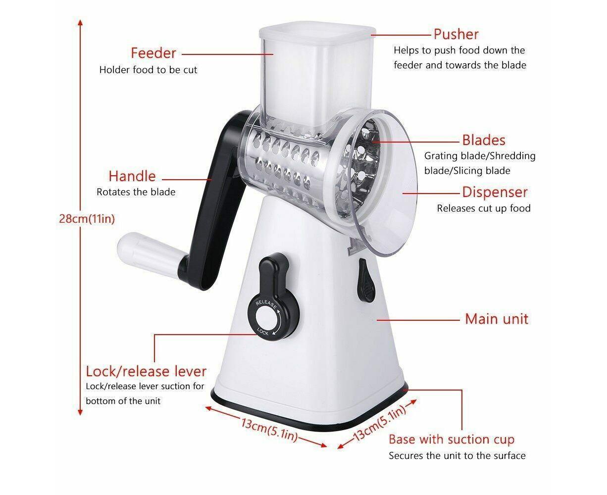 3-in-1 Vegetable Slicer Shredder Grater for Potato Onion Cucumber Carrot Chopper โ image 2
