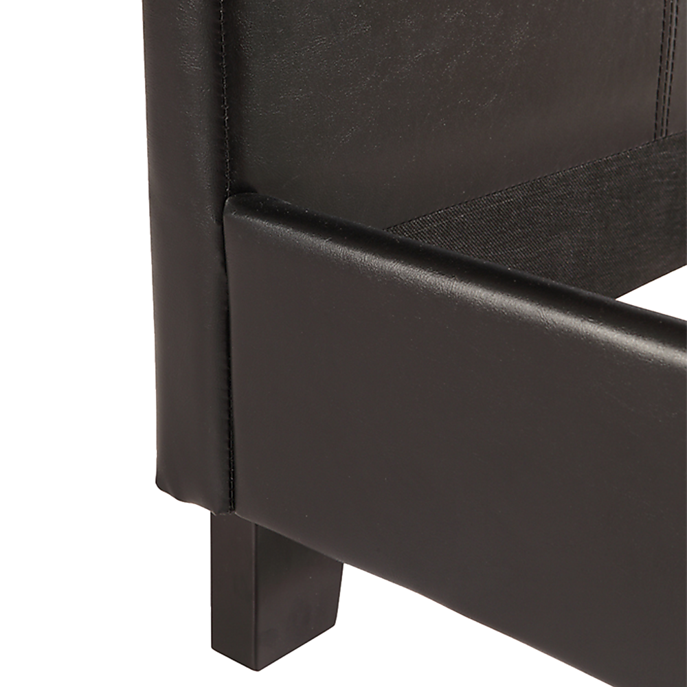 Queen PU Leather Bed Frame Black โ image 6