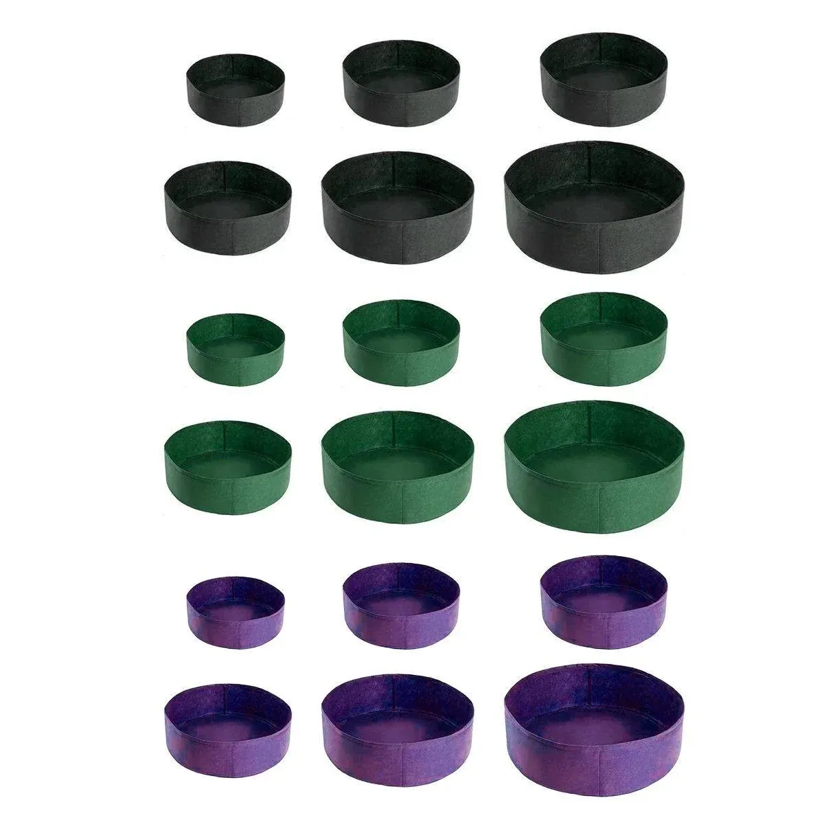 5x Felt Planting Bag Round Vegetable Garden Flower Seedling Grow Bags for Plants - Black-90 × 30cm — image 3