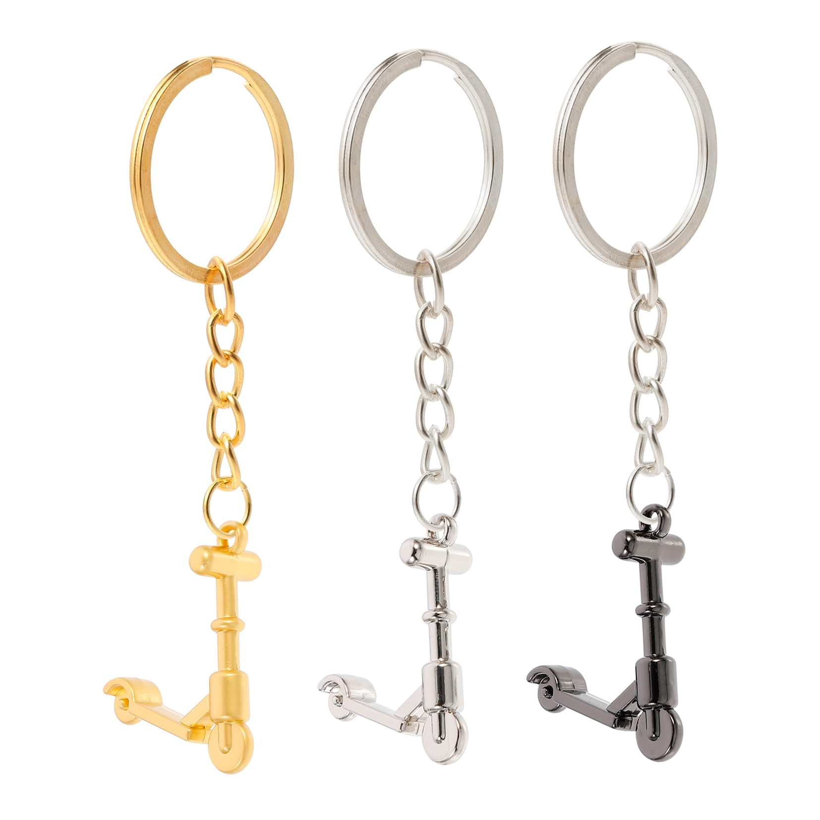 Mini Scooter Shaped Keychains 3Pcs Zinc Alloy Handbag Purse Car Decorations Christmas New Year — image 4