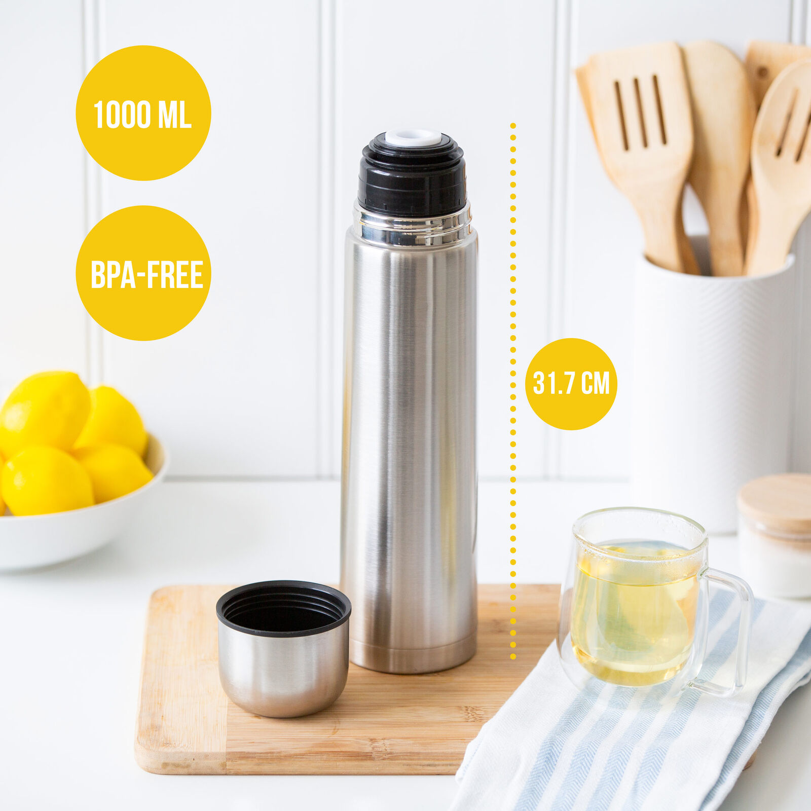 1L Stainless Steel Vacuum Flask Insulated Drink Container โ image 2