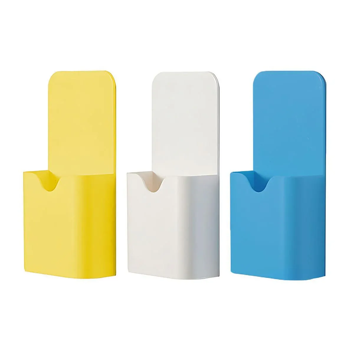 Plastic Pen Holder Box with Back Mount Clip for Whiteboard or Fridge Use - Yellow — image 3