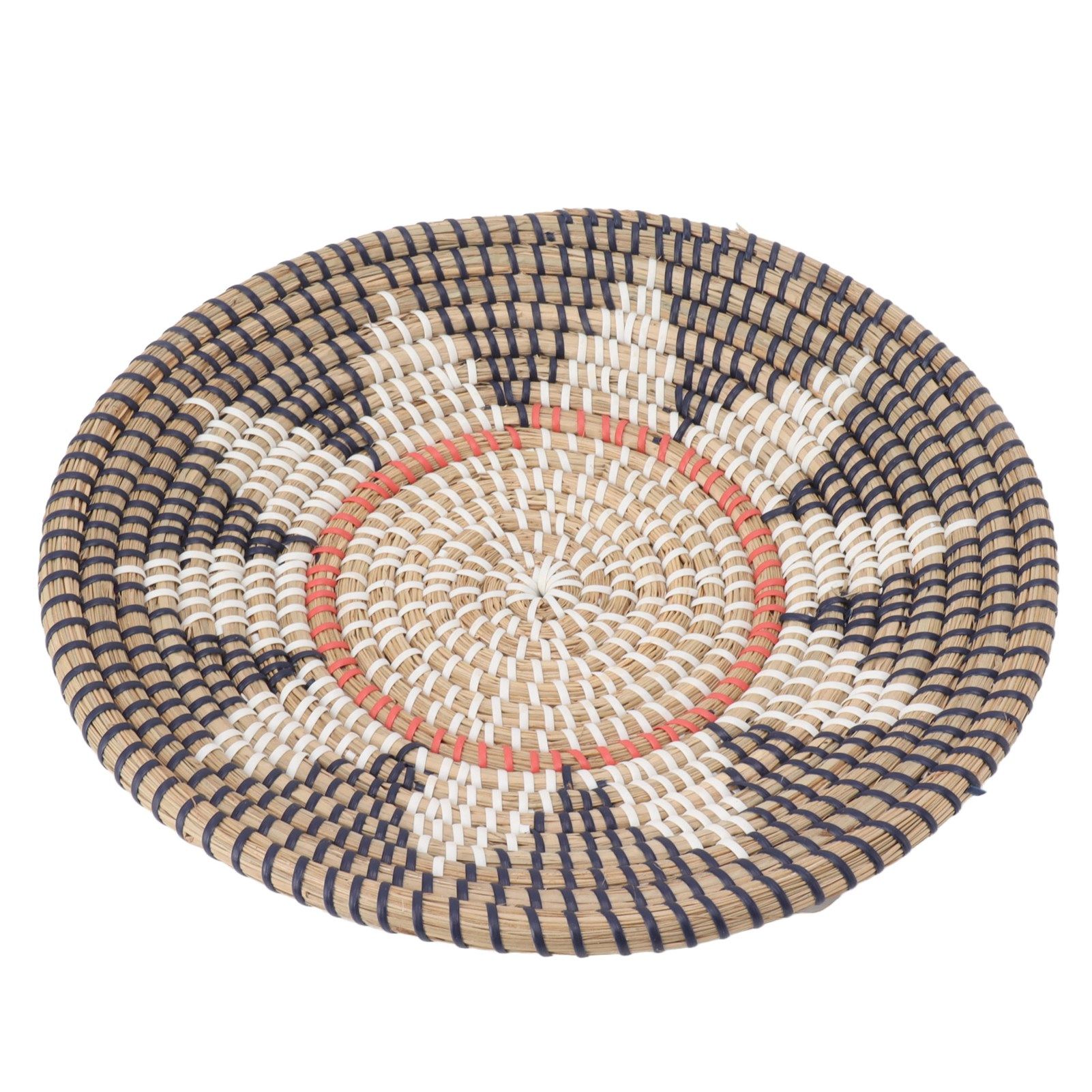 Round Grass Wall Ornaments 35cm Diameter Hand Knitting Hanging Woven Wall Baskets for Living Room Kitchen Style 2 โ image 4