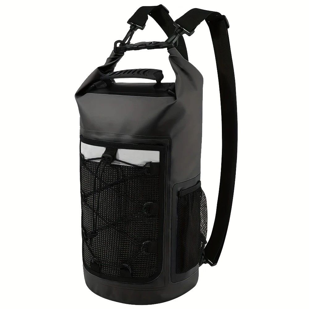 25L Large Capacity Waterproof Backpack Double Layer Rainproof Dry Wet Separation Abrasion Resistant Night Reflective for Outdoor Camping Kayaking Surfing