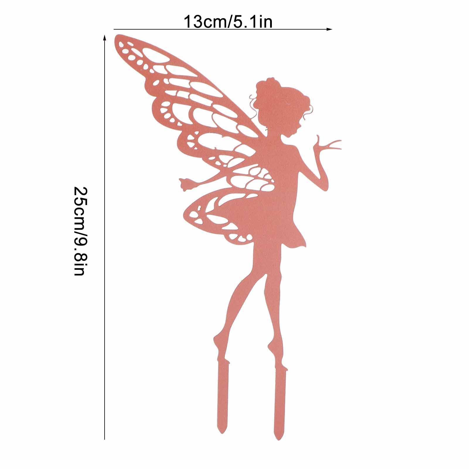 Decorative Garden Stakes Fairy Silhouette Metal Yard Stakes Arts Outdoor Garden Decor Spring Decor — image 4