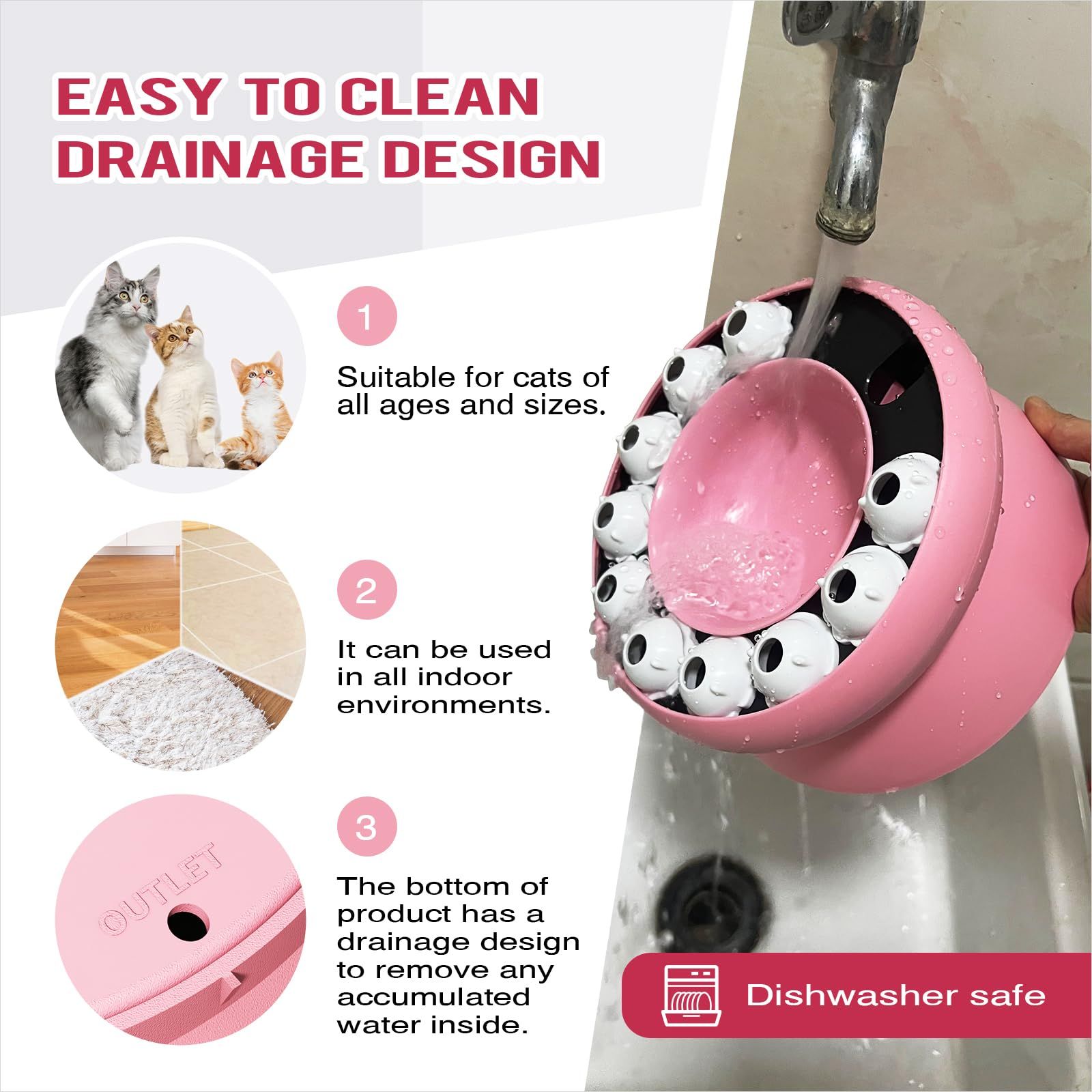 Raised Cat Dog Food Bowls with Stand — image 5