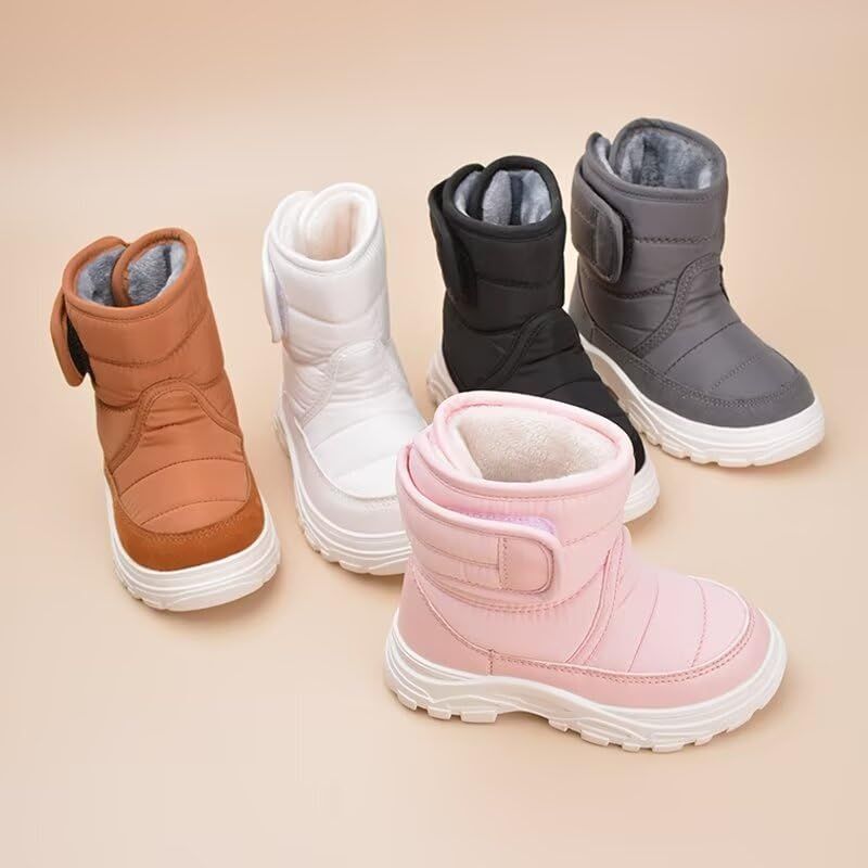 Toddler Boy Girl Anti Slip Warm Winter Boots pink AU8 Size for Outdoor Walking Snow Sport Trekking โ image 4