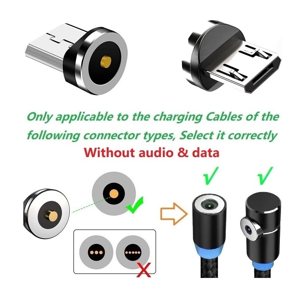 Magnetic Charging Series (Micro Tips),Just 4 Micro Tips Without Nylon Braided USB Cable No Charger Cords — image 3
