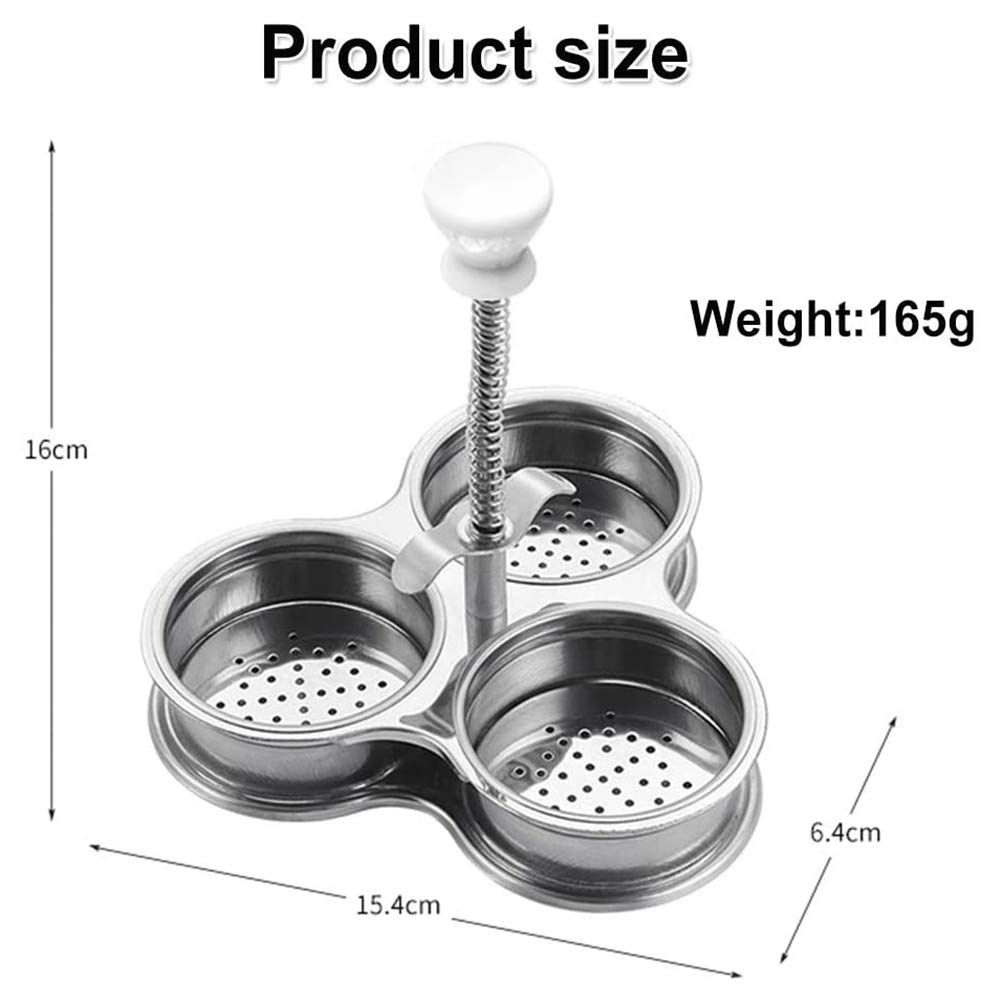 Egg Boiler Egg Poacher Durable Stainless Steel Egg Cups Kitchen Gadget Easy To Use For Poached Eggs Brunch Breakfast — image 4