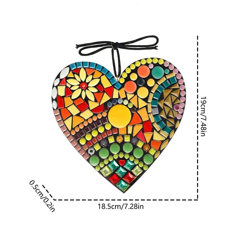 Garden Heart Sculpture Decor Colorful Resin Love Decoration Love Pendant Craftsmanship Unique Love Hoisting Outdoor Garden — image 2