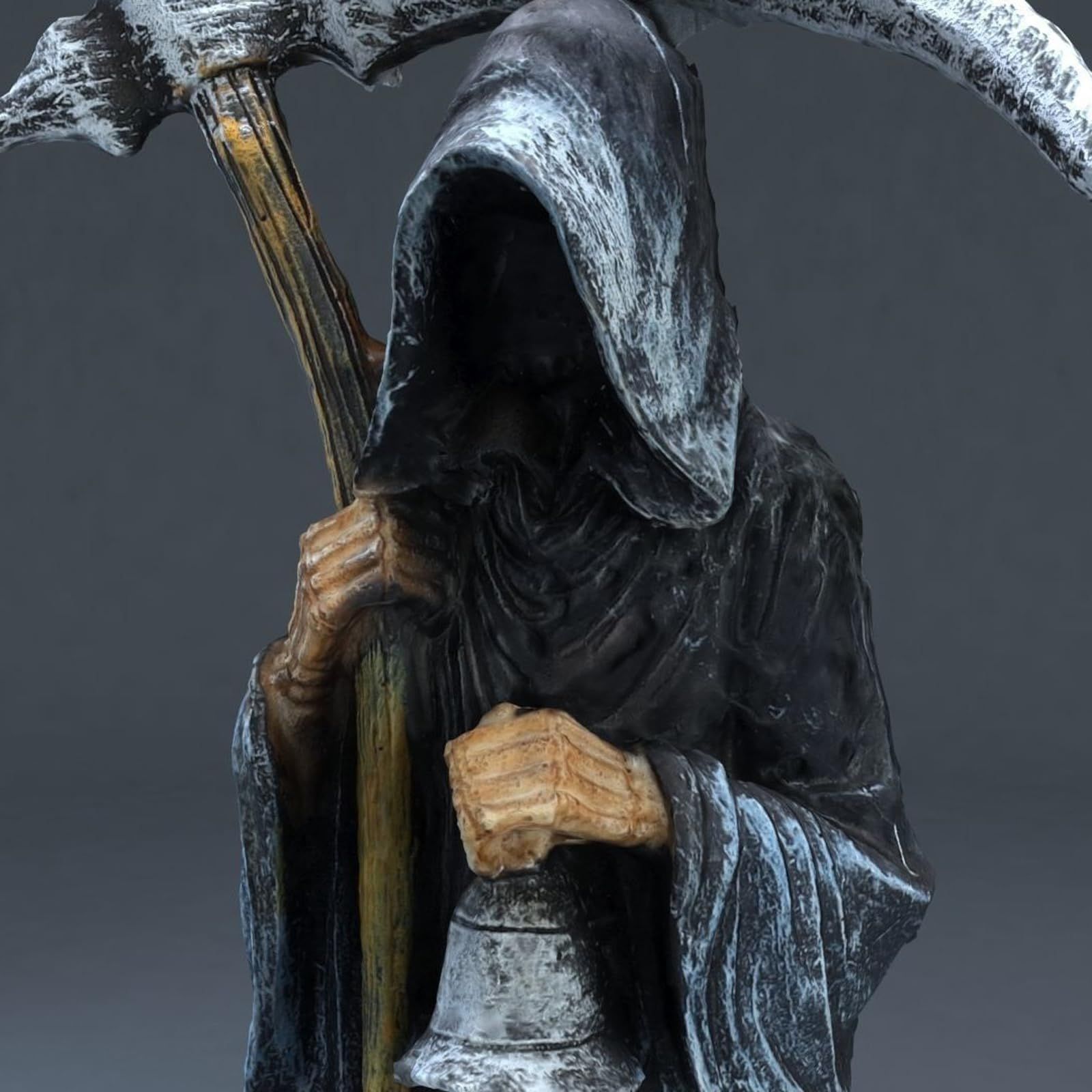 Death Statue Standing Grim Reaper Statue Resin Religious Decorative Figurine Altar Sculpture Desktop Ornament (Black, One Size) โ image 2