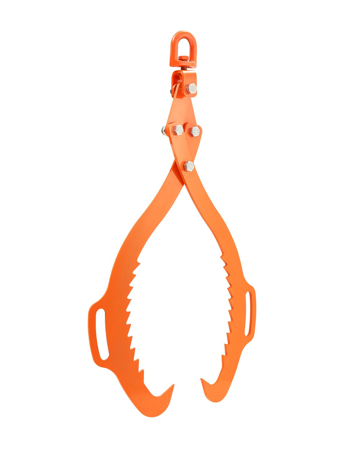 32in Log Lifting Tongs, 2-Claw Log Tongs, Heavy Duty Steel Log Grapple, 1543LBS Lifting Capacity, Swivel Log Graper Timber, Eagle Claw Design, Log Skidding