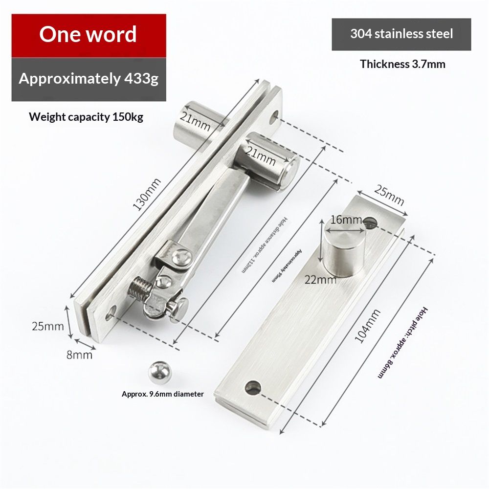 Heavy Duty Pivot Hinge for Wood Door - Stainless Steel Hidden Door Hinge for Secret Door, with 360 Degree Rotation, Invisible Pivot Door Hardware for Bookshelf — image 4