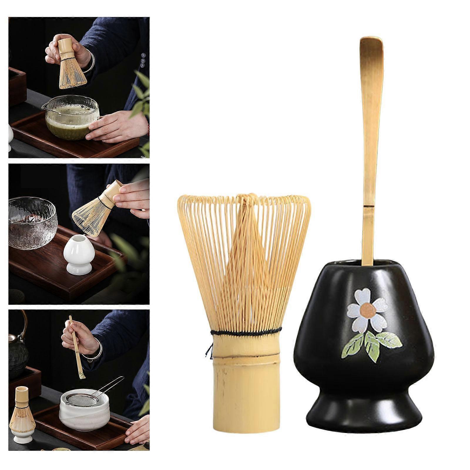 Matcha Whisk Ceremony Set (3pcs) - Whisk, Scoop, Tea Spoon & Bowl โ image 2