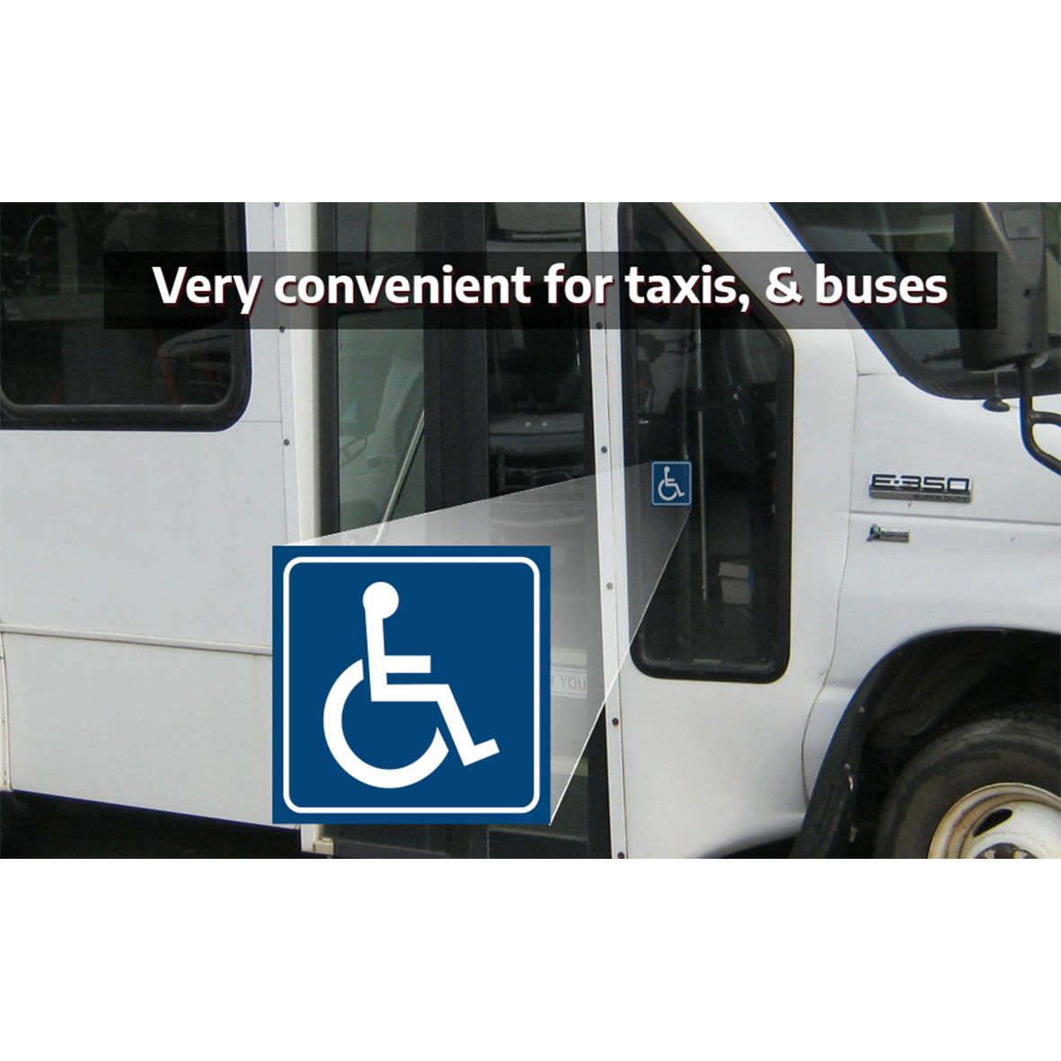Disabled Stickers Kit - Handicap accessible Wheelchair - for Indoor and Outdoor Use - Car Van Truck Lorry Camper (4-Piece kit) โ image 2