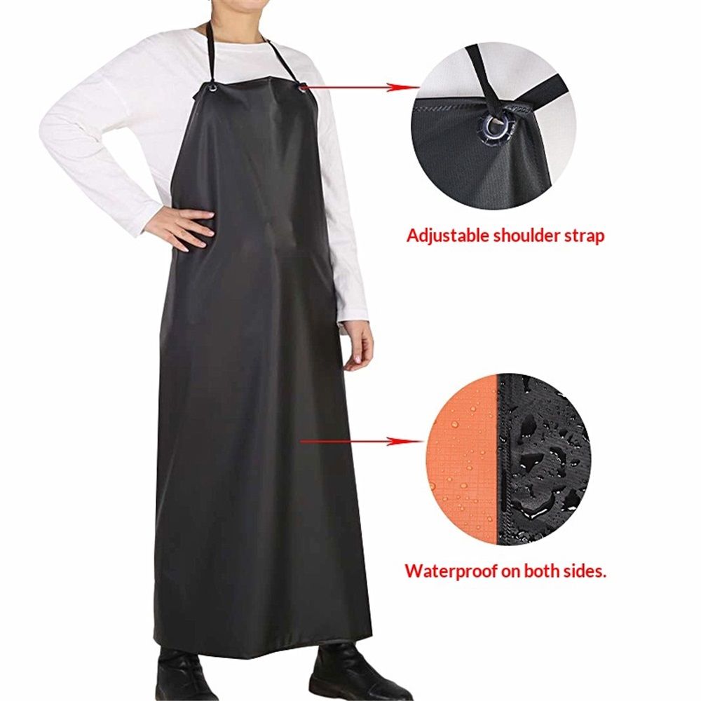 Waterproof Apron with Long Sleeves and sleeve protectors, Safety Apron Work Uniform for Men & Women, Chemical Resistance Anti-Tear Apron โ image 2