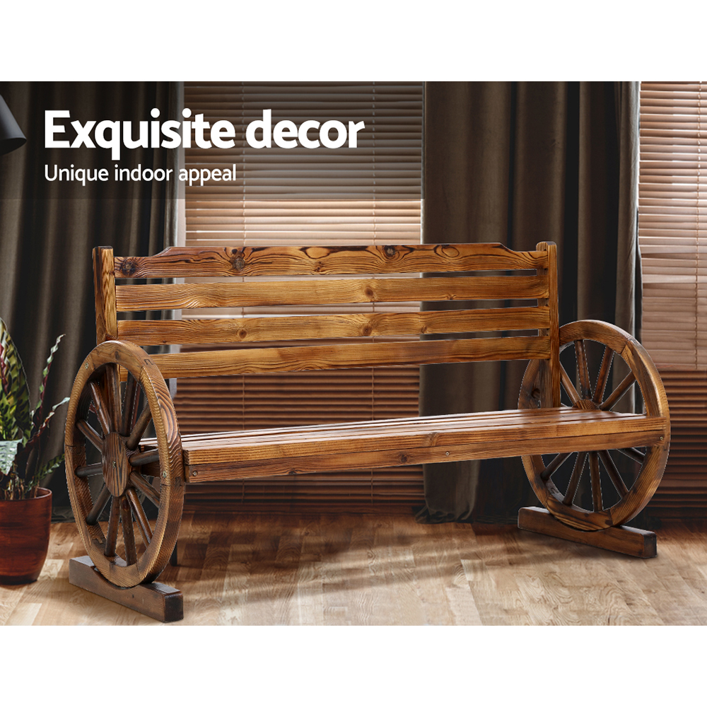 Gardeon Outdoor Garden Bench Wooden 3 Seat Wagon Chair Lounge Patio Furniture โ image 6