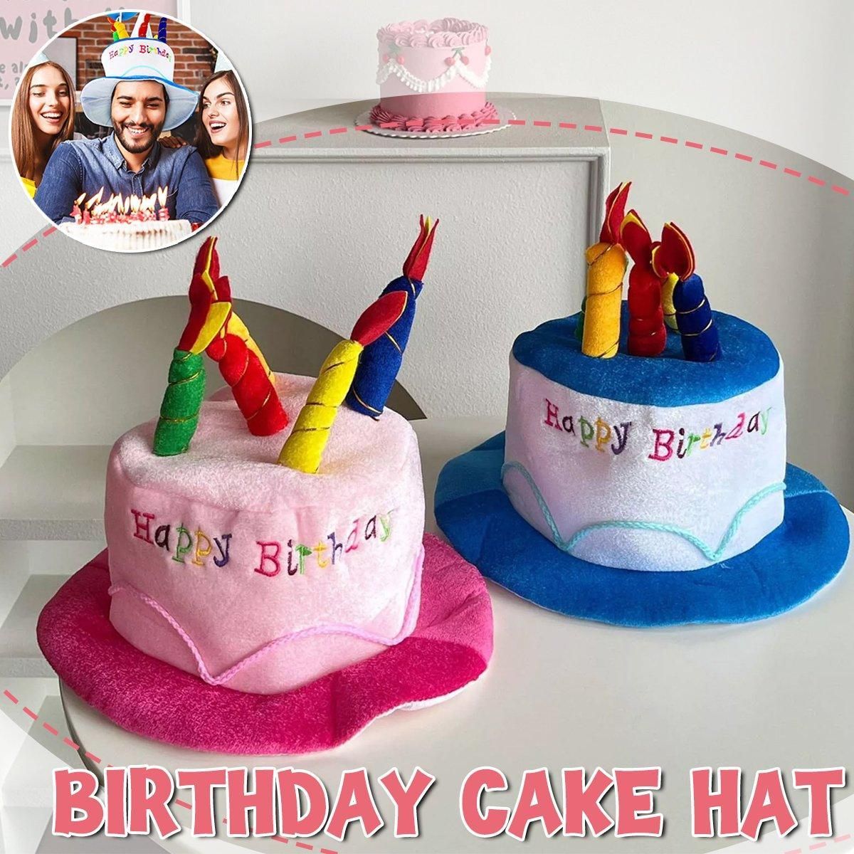 Birthday Cake Hat Party Supplies Fun Performance Masquerade Celebration Hat - Blue — image 2