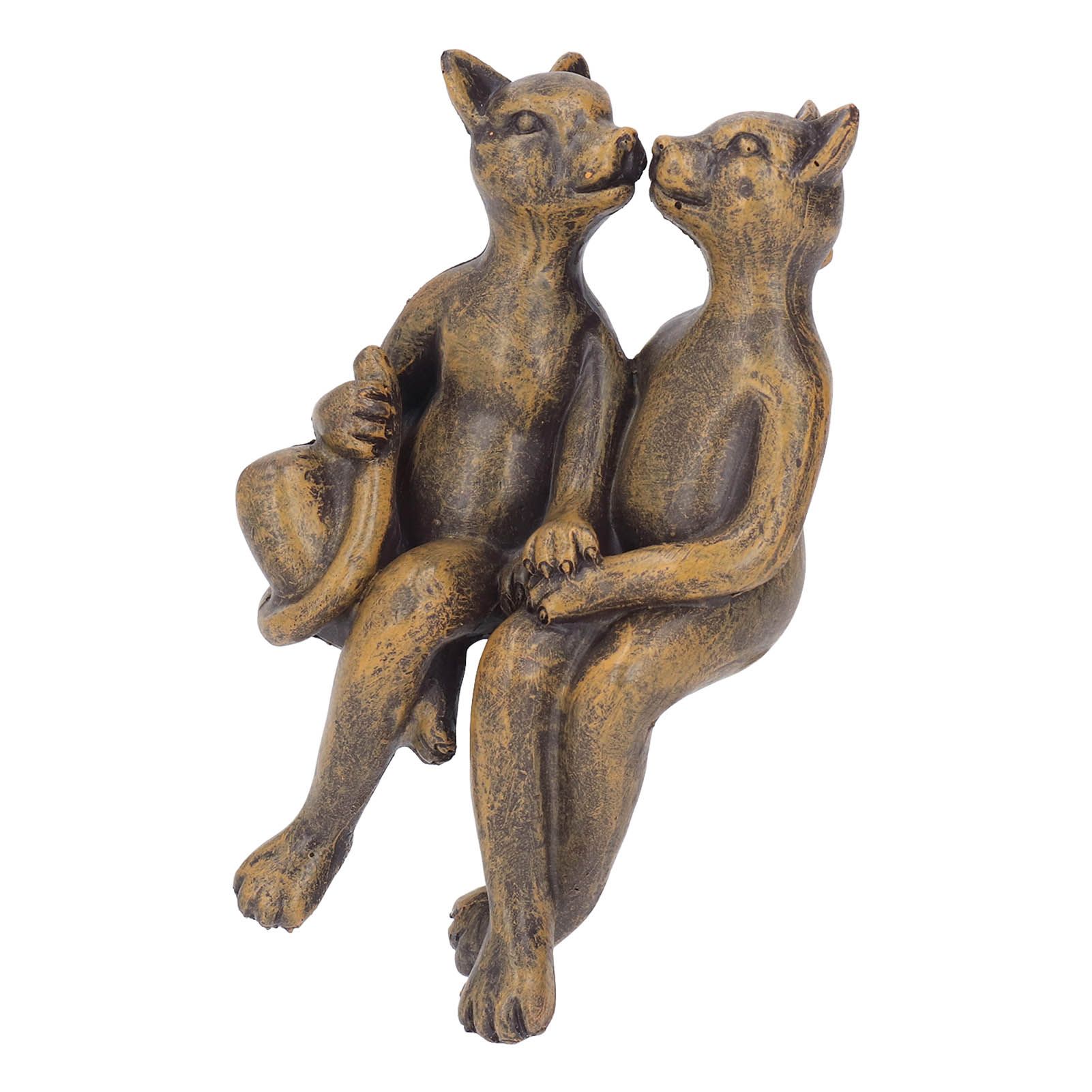 Kitten Resin Ornament Cute Lifelike Hand Painted Miniature Cat Decorations for Garden Patio Home — image 2