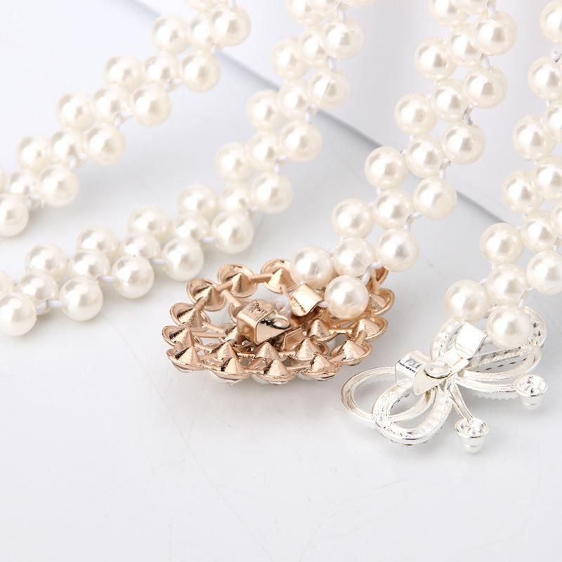 Women's Bead Chain Belt Pearl Waist Chain Dress Decorative Belt Waistband 8C - 8140 — image 3