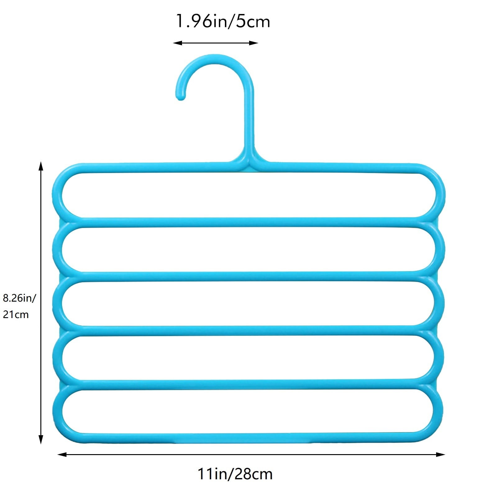 Pants Hanger5 Tier Hanger Non Slip Clothes Hanger for Closet Organizer Space Saving Hangers for Pants Jeans Scarf Trouser Tie Towel Clothes, Multifunctional — image 3