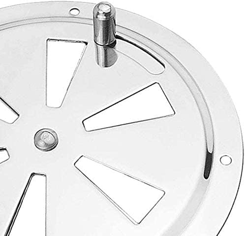 2 Pack of 4 inch Cabin Ventilation Plate Vent Round Butterfly Air Gill with Side Knob 304 Stainless Steel for Marine Boats Accessories — image 6