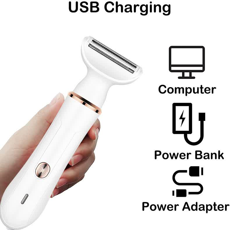 4-in-1 Electric Lady Shaver Kit - Rechargeable and Portable Grooming Solution — image 3