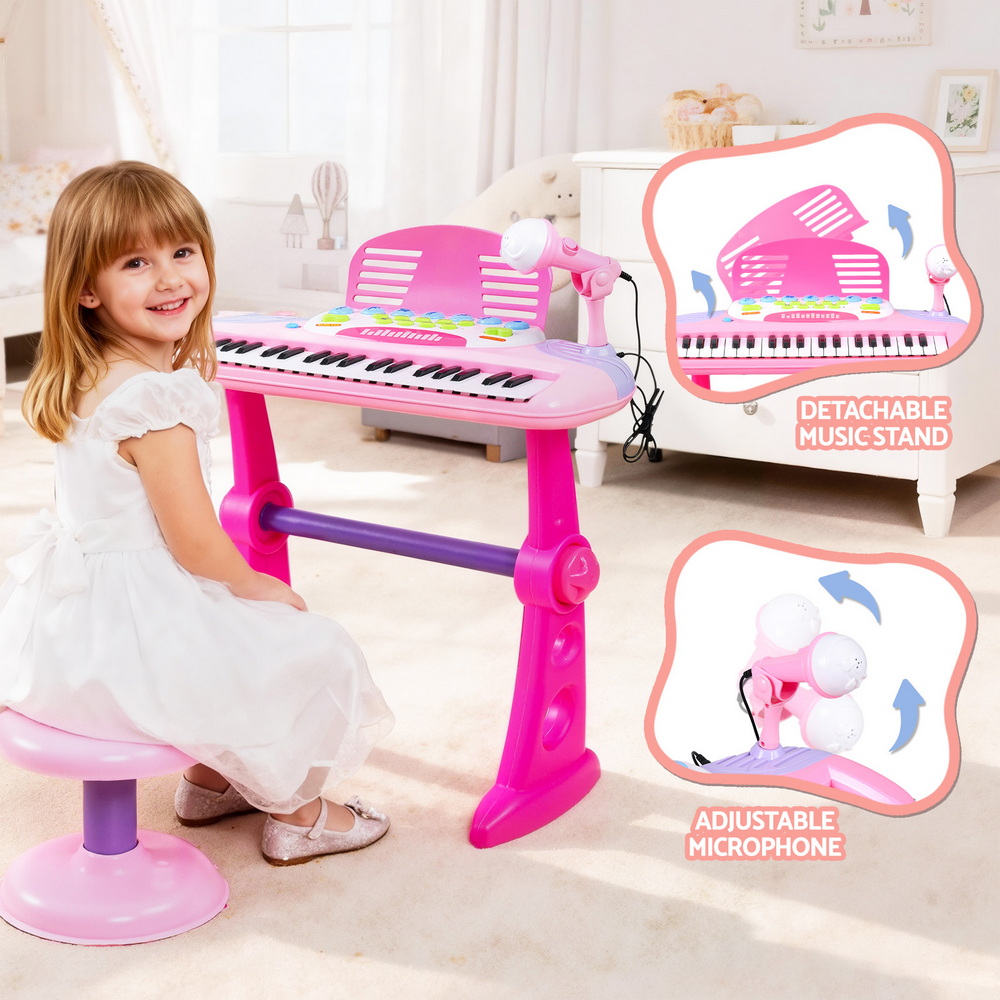 Keezi Kids Piano Keyboard 37 Keys Electronic Musical Instrument Set w/ Stool Microphone โ image 6
