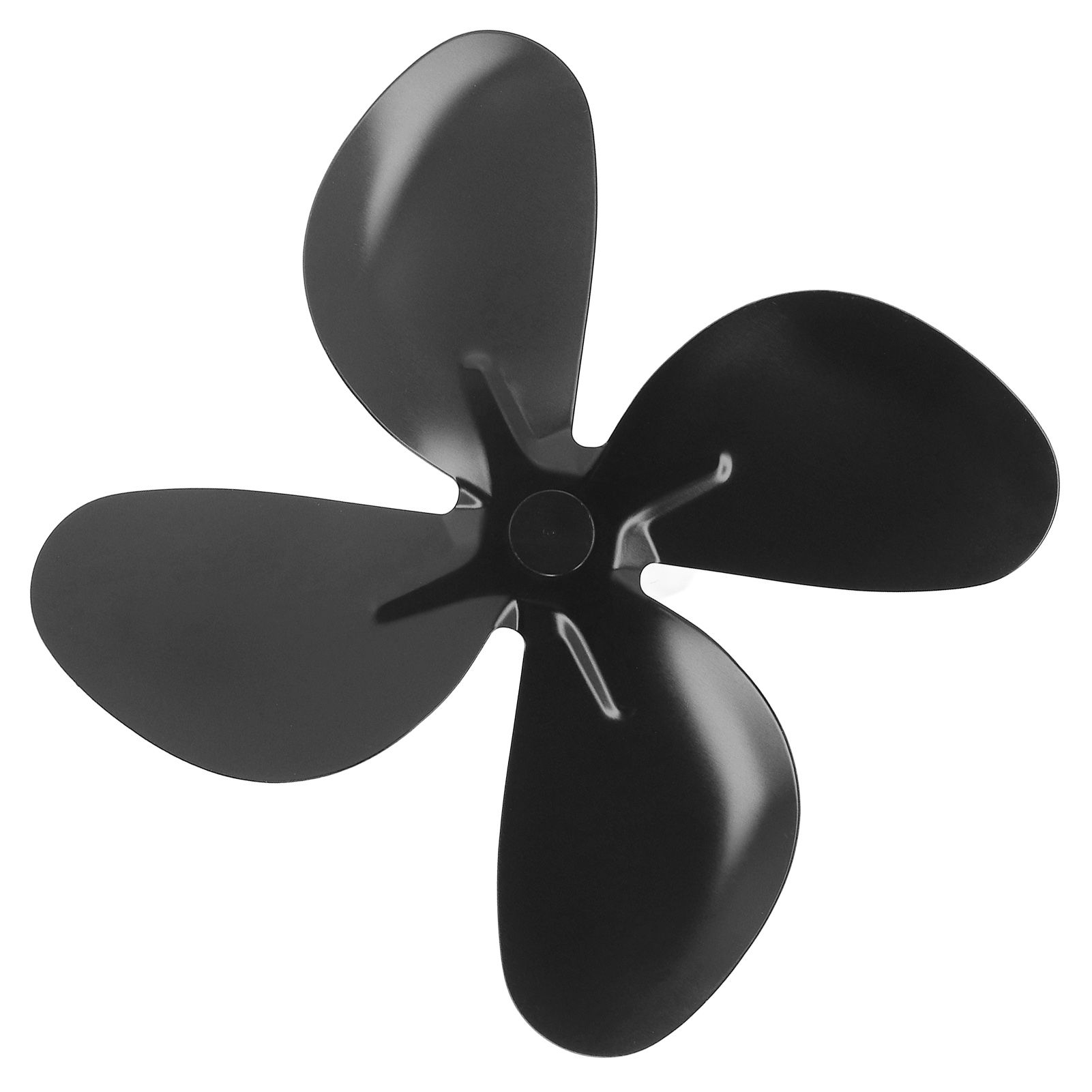 Stove Fan Blade Replacement Aluminum Alloy Fireplace Fan 4 Blades with Hex Wrench Screw Black — image 6