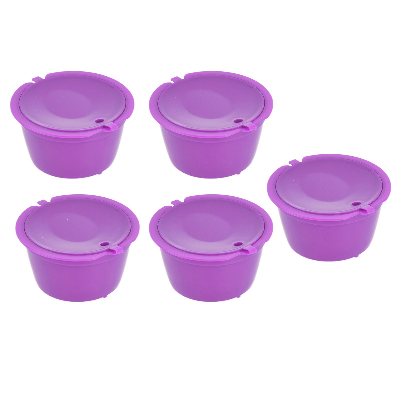 5Pcs 50ml Coffee Capsule Reusable Coffee Filter Cup with Spoon for DOLCE GUSTO Coffee MachinePurple โ image 4