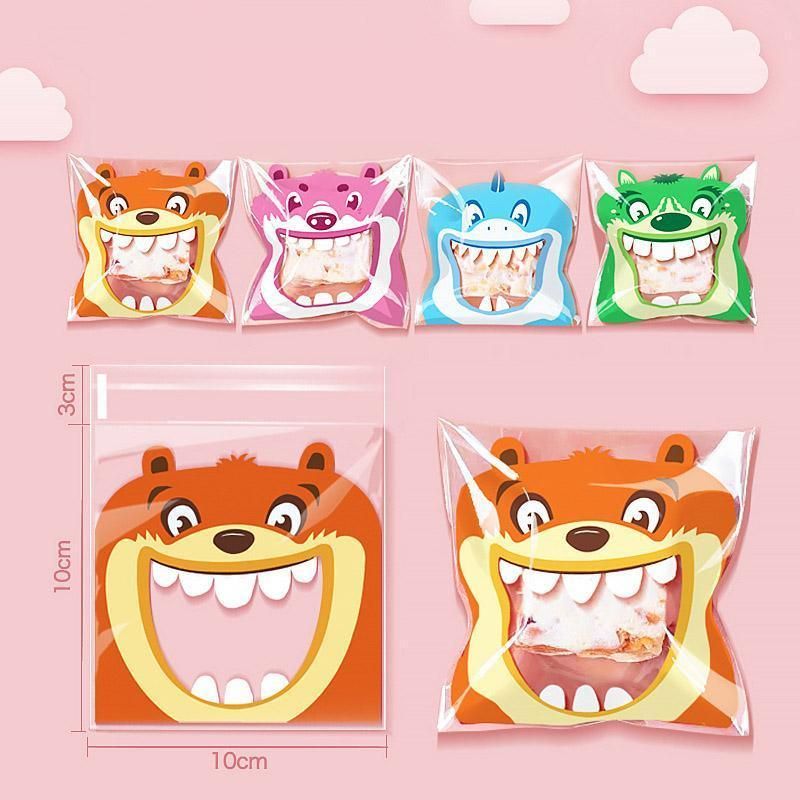 500 Pack Self Adhesive Cookie Packaging Bags Vibrant Designs OPP Material - Cute 10*10*3cm โ image 6