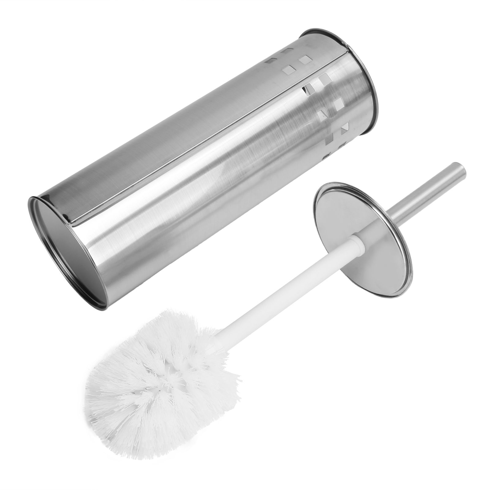 Toilet Brush and Vented Holder Set Stainless Steel Cleaning Brush for Bathroom Toilet β image 5
