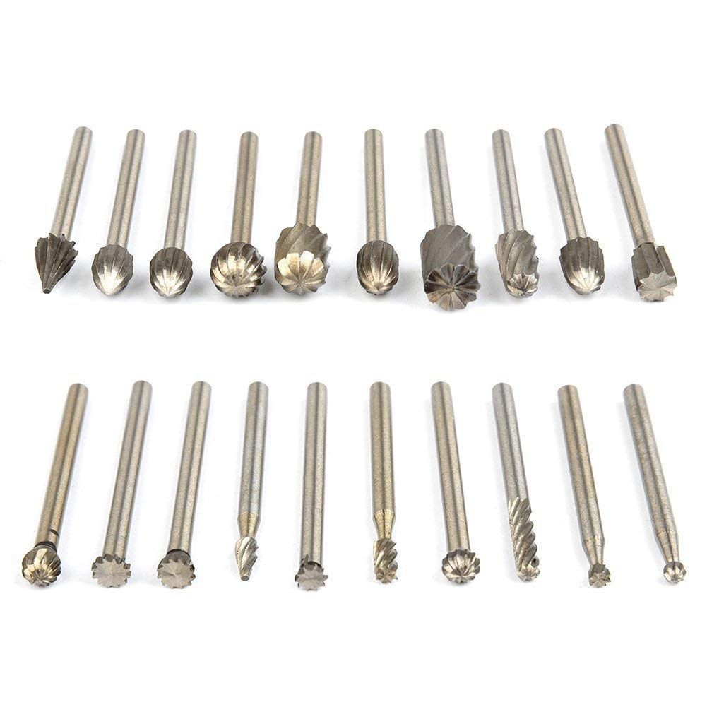 Hard alloy high-speed steel rotary drill bit kit with 20 wood carving drill bits, carving, engraving โ image 4
