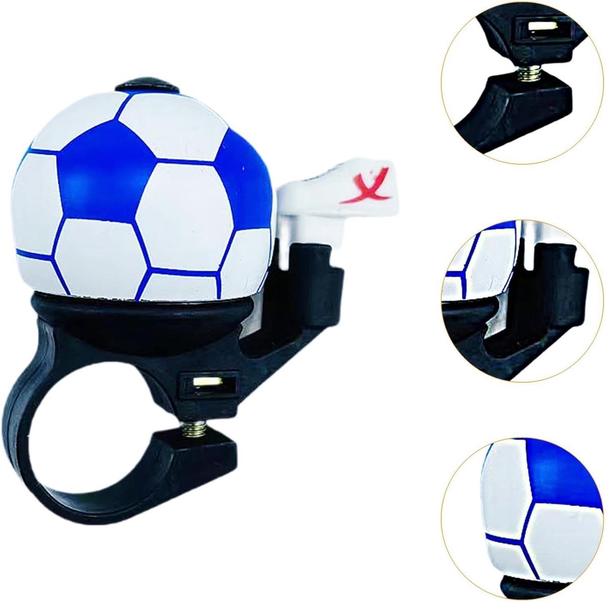 Bicycle bell - Blue Football bicycle bell - Bicycle horn - Children's bicycle bell - Bicycle horn - Blue — image 3