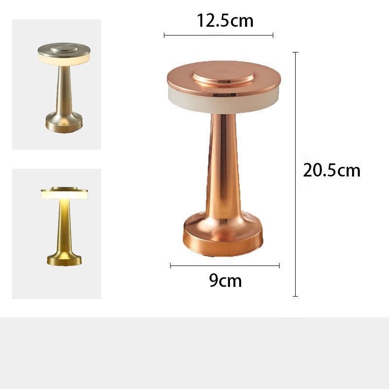 3-Color Dimmable LED Night Light Gold Dumbbell E Style, USB Charging Creative Metal Design, Bedroom Bedside Atmosphere Lamp, Popular Christmas — image 2