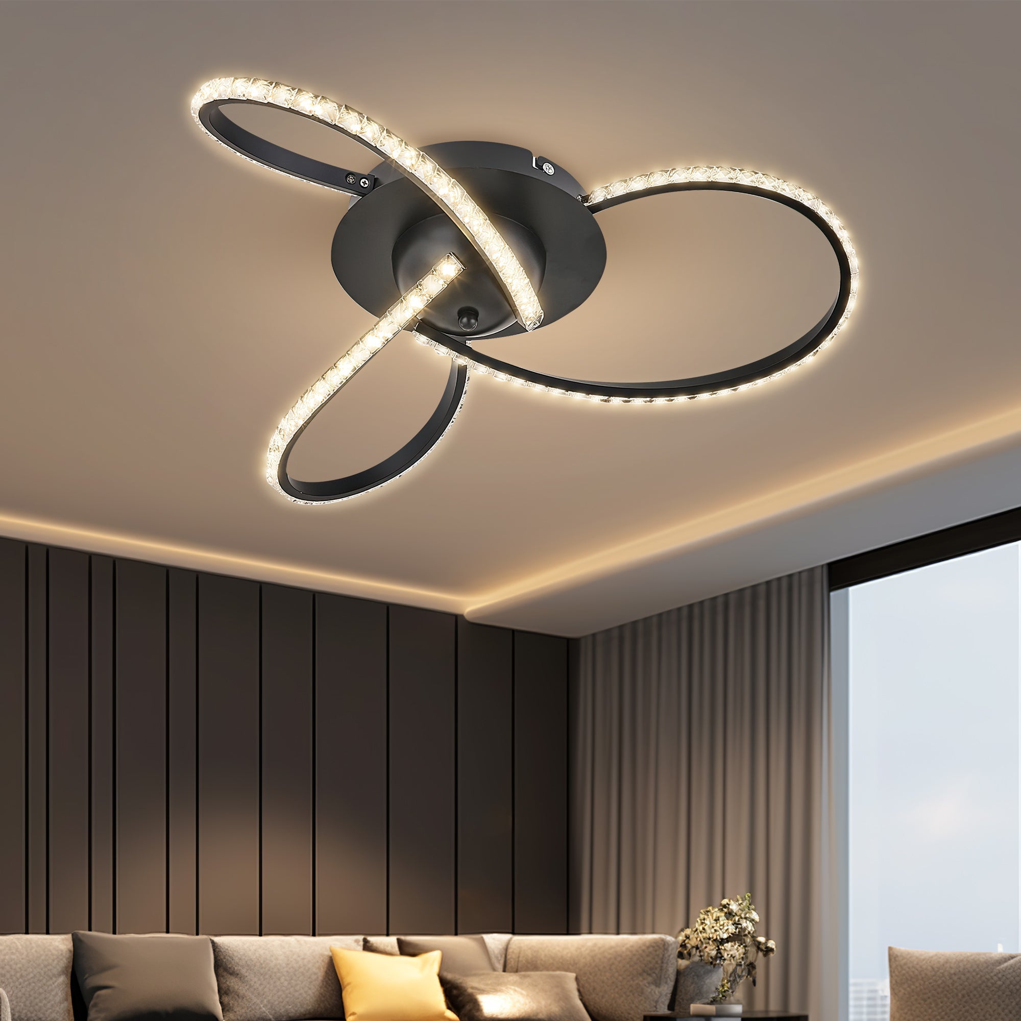Irie Dimmable 3 Lights LED Ceiling Light - Black β image 6