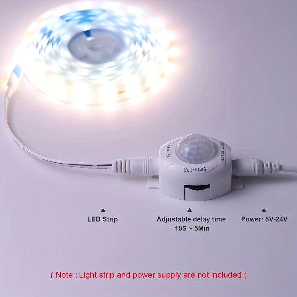 Motion Sensor LED Night Light, 5V Plug-in Induction Lamp, Wireless Wall Ceiling Light for Stair, Cabinet and Wardrobe — image 3