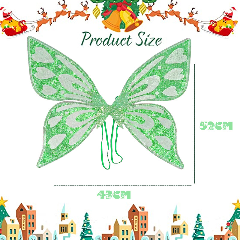 Pink Sparkling Fairy Wings - Lightweight Glitter Butterfly Costume Accessory for Kids & Adults — image 3