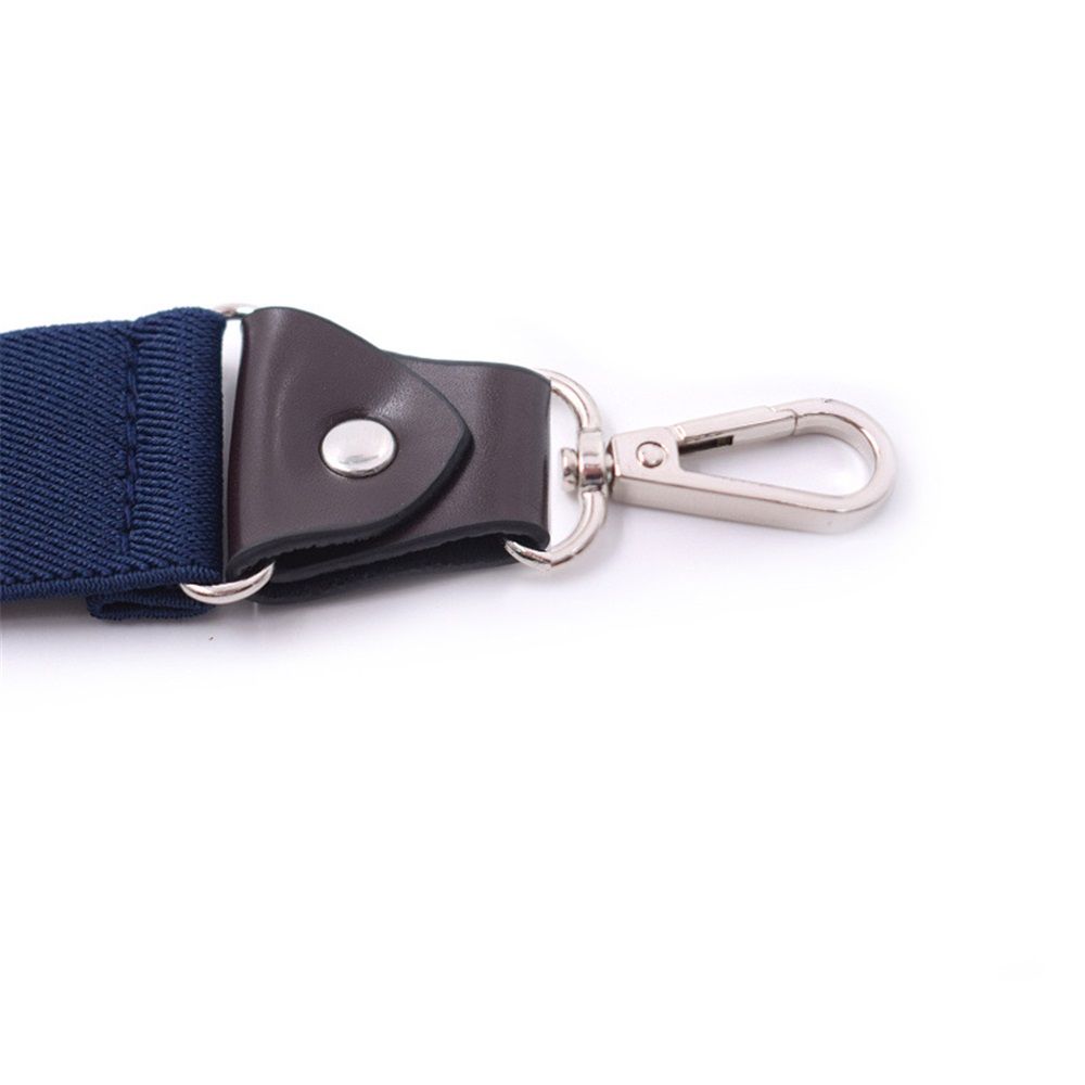 Men's Y-Back Wide 4-Clips Adjustable Suspenders,Male Vintage Casual Wedding Party Trousers Strap Husband's Gift(Dark Blue) — image 3
