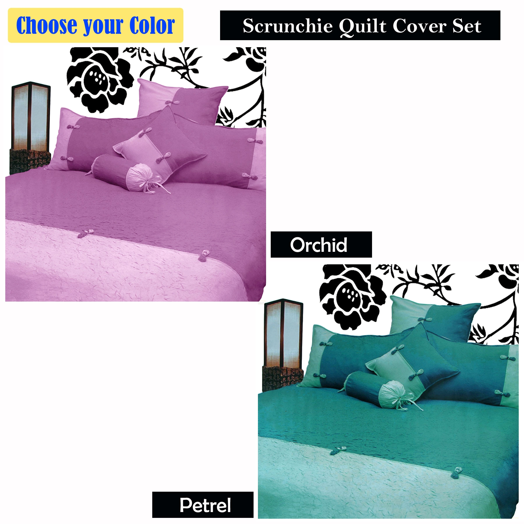 Phase 2 Scrunchie Orchid Quilt Cover Set QUEEN β image 2