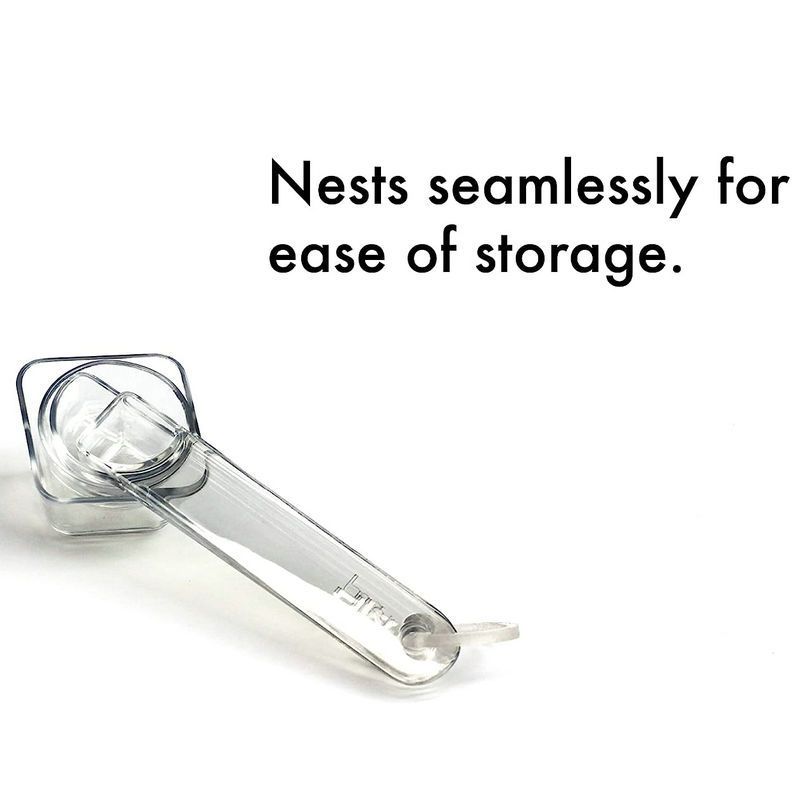 Visual Measuring Spoons - Easy Read, Award-Winning Design, made Clear, Shatterproof - Stackable Kitchen Tools for Cooking — image 5