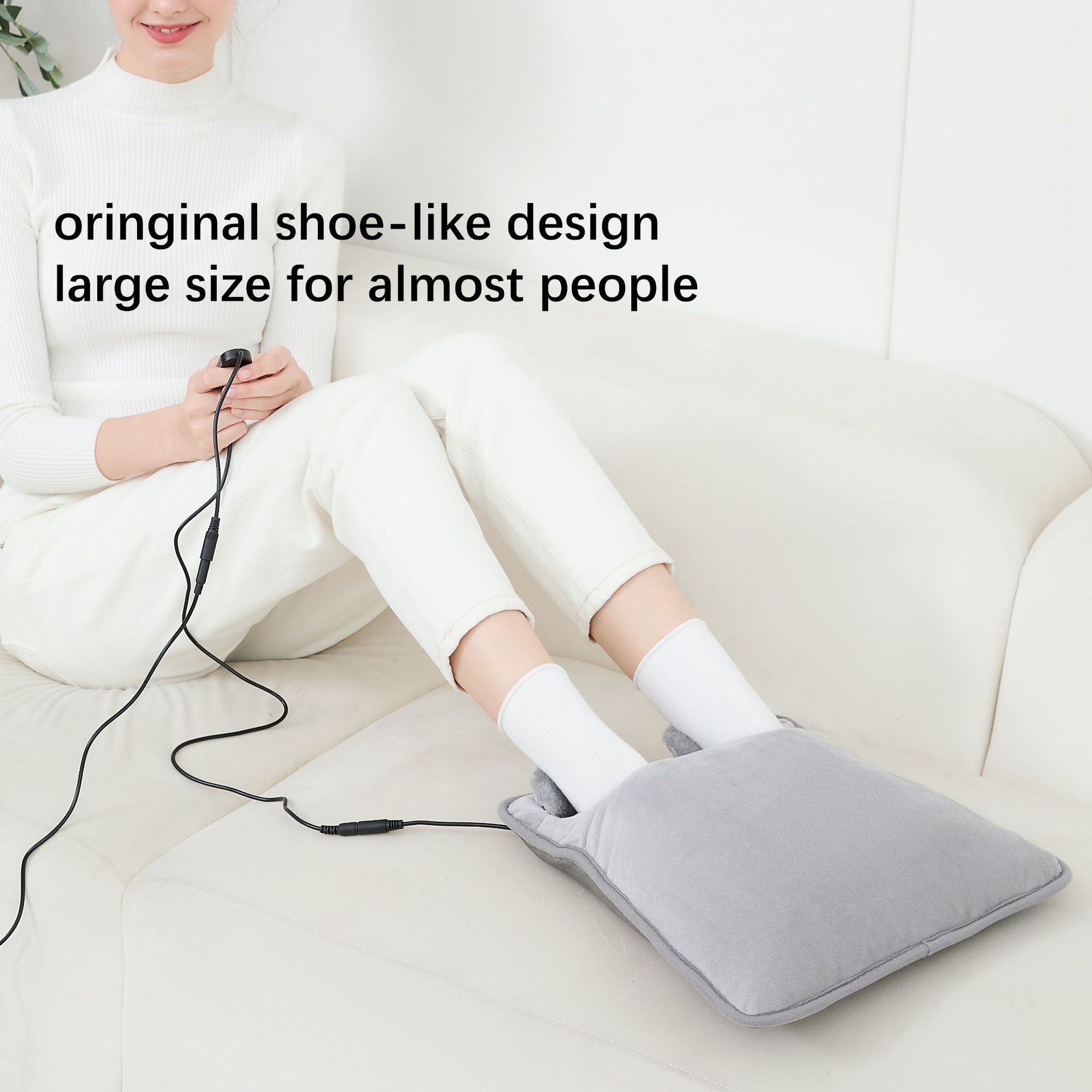 Electric Heated Foot Warmer for Feet, Double Sided Feet Warmer Foot Heating Pad Foot Warmers for Bed, Under Desk, Office, Birthday Christmas Gifts for Women — image 5