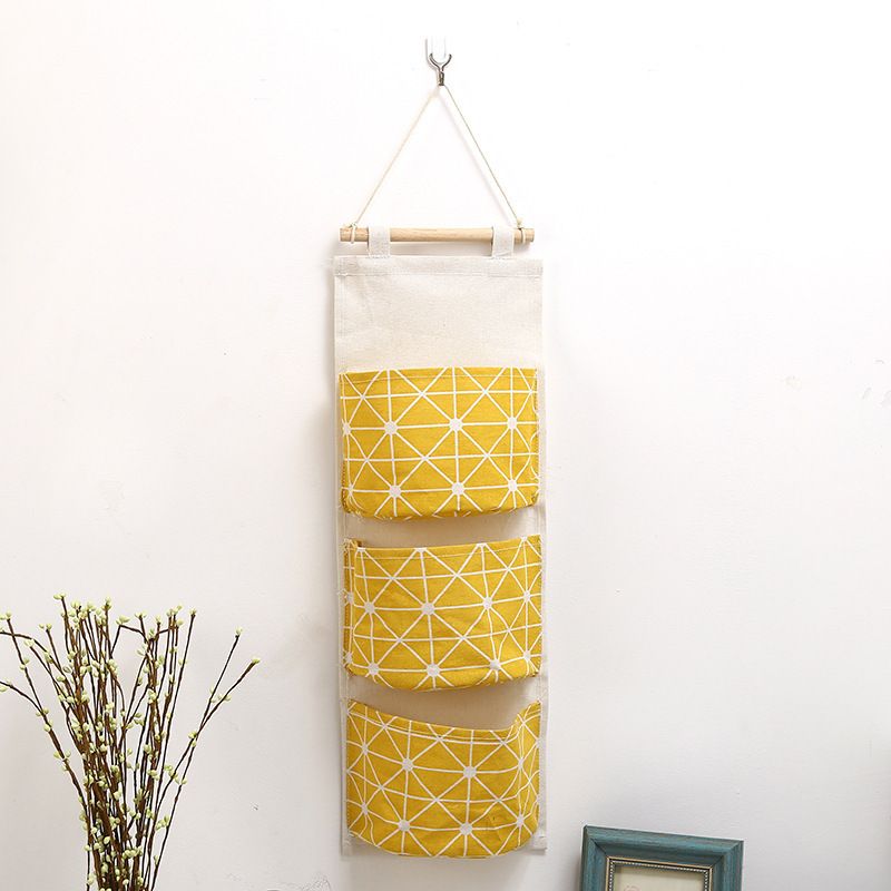 3Pcs Wall Hanging Storage Bag，Waterproof Over The Door Closet Organizer Linen Hanging Pocket Organizer Width Pockets for Bedroom — image 4