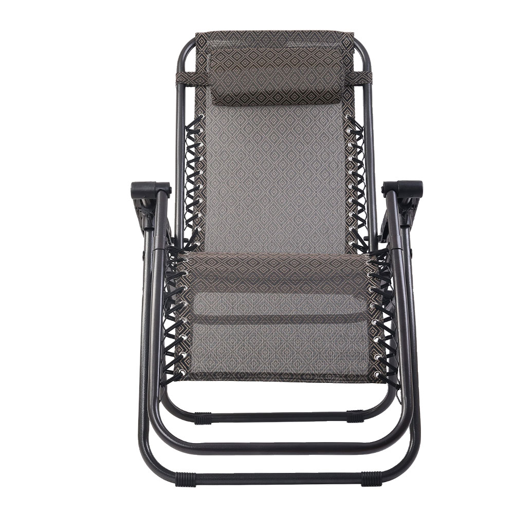 Gardeon Zero Gravity Chair Folding Outdoor Recliner Adjustable Sun Lounge Camping Beige — image 3