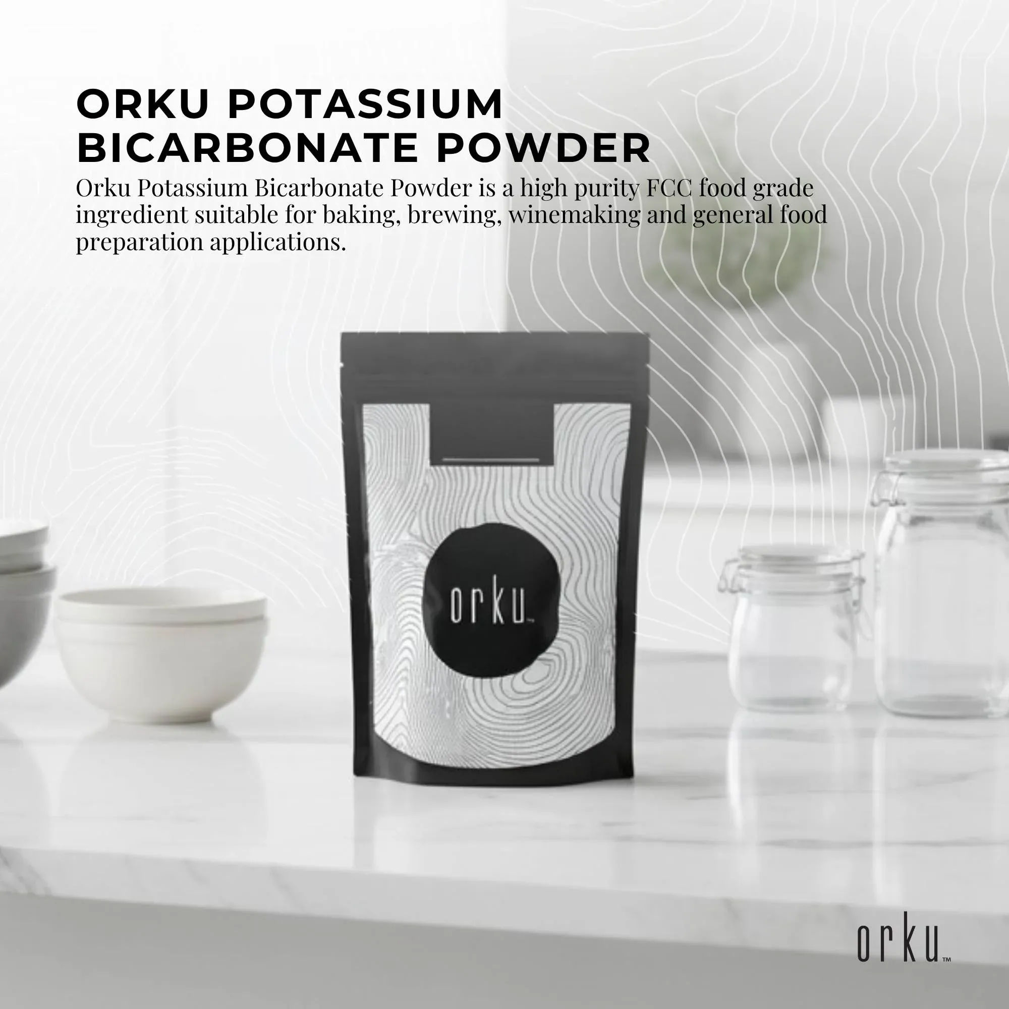 Orku 400g Potassium Bicarbonate Powder - Food Grade Pure FCC Brewing Baking — image 2