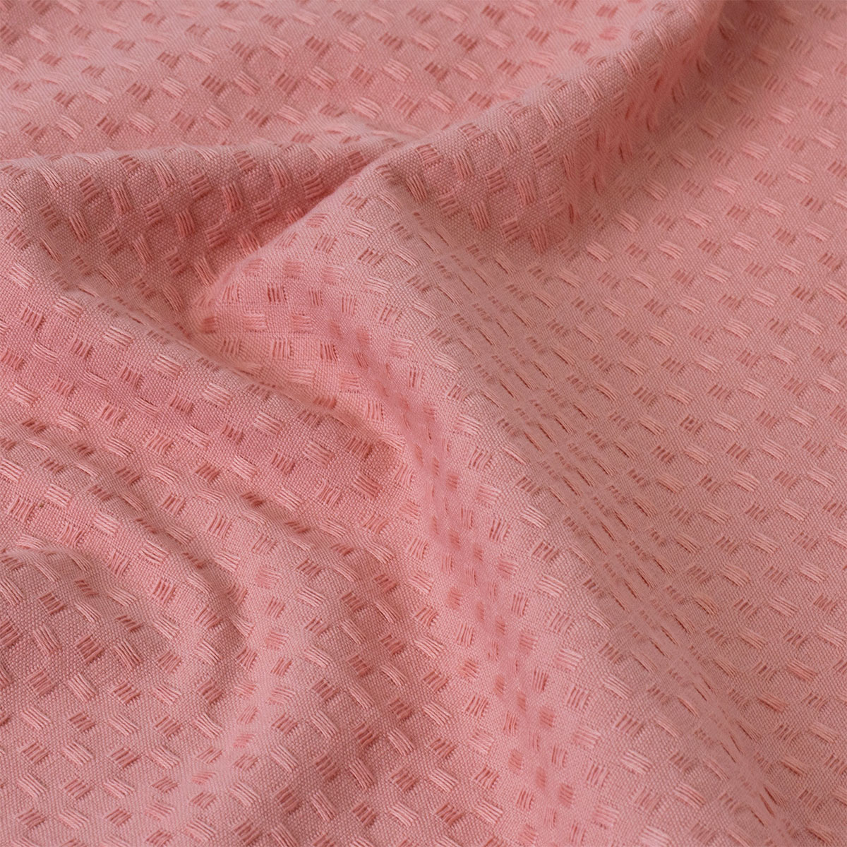 J Elliot Home Waffle Set of 4 Cotton Tea Towels 50 × 70 cm Clay Pink — image 2